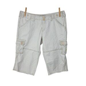 Squeeze Pants Capri Size 18W casual Khaki Tan Cargo Capris Vintage Y2K Flap